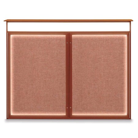 United Visual Products Single Door Enclosed Indoor Letterboard UV1124SD3036-BRONZE-GREYVL